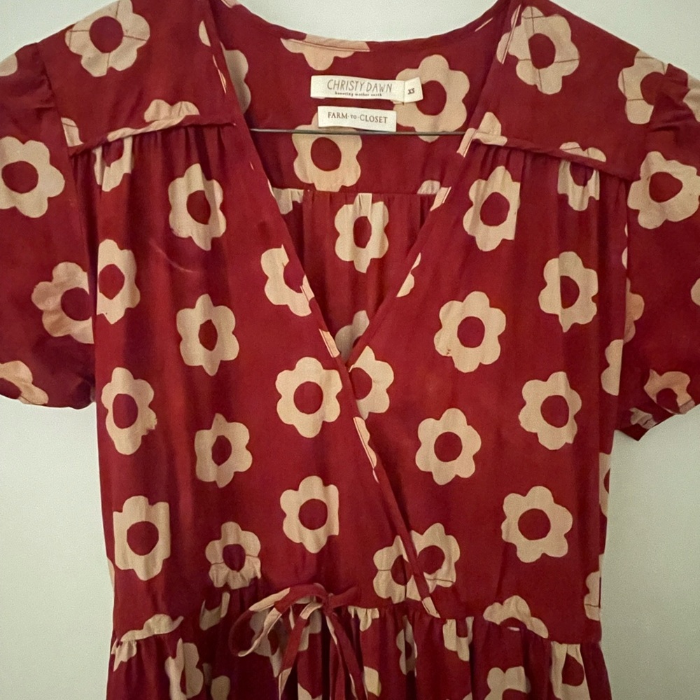 Christy Dawn. The Dawn Dress in Crimson Daisy, XS